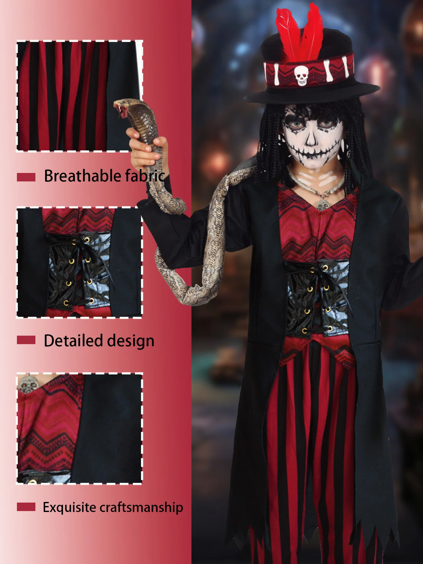 مجموعة الهالوين للأطفال أزياء تنكرية مضحكة للهالوين للأطفال والأولاد والبنات وحفلات أعياد الميلاد والهالوين