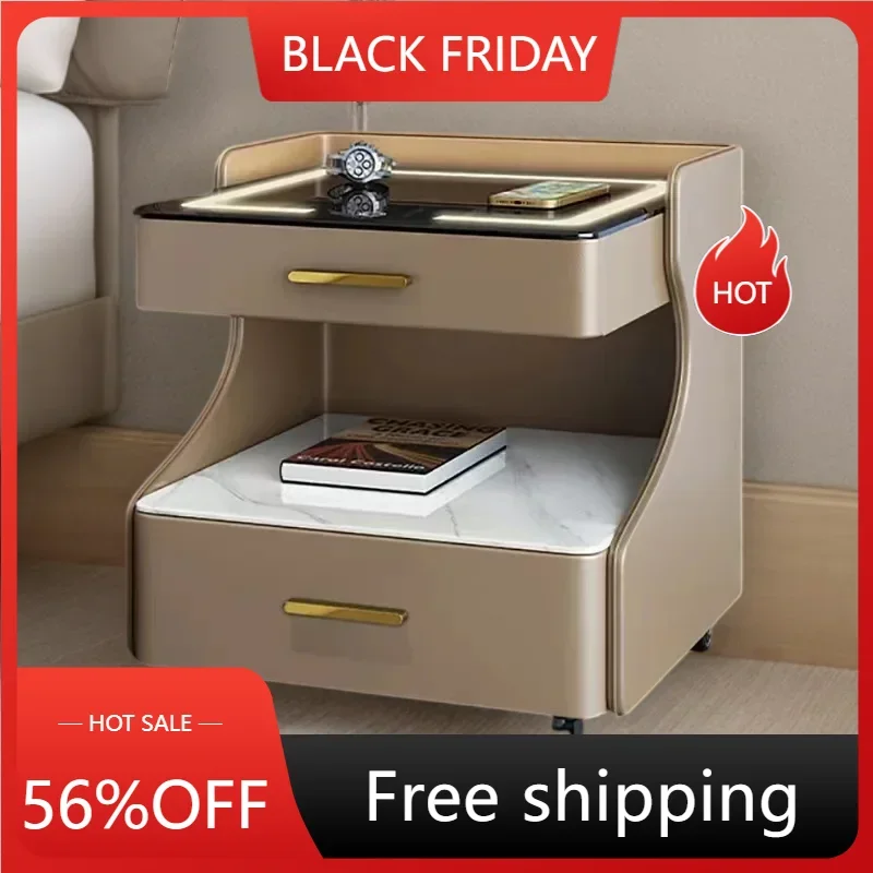 

Storage Bed Side Table Nordic Bedside Room Locker Floating Nightstand Night Designer Desk Drawer Muebles Headboard Cute LT