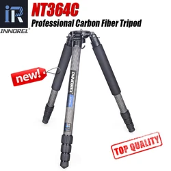 Innorel nt364c profissional de fibra carbono câmera tripé birdwatching heavy duty tripé 75mm tigela adaptador para dslr vídeo camcorder