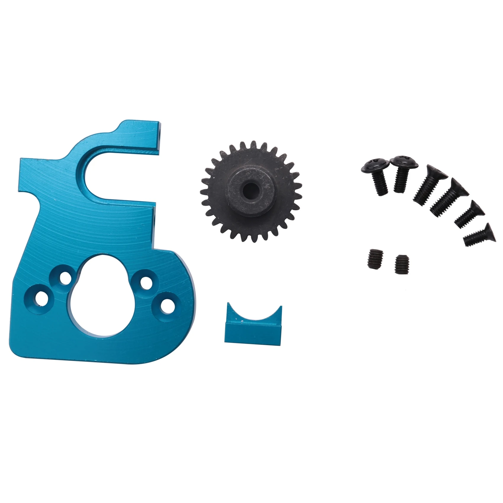 【CYBER MONDAY】RC Car Motor Mount Holder with Motor Gear for 144001 124019 124018 RC Spare Parts Upgrade Accessories,Blue