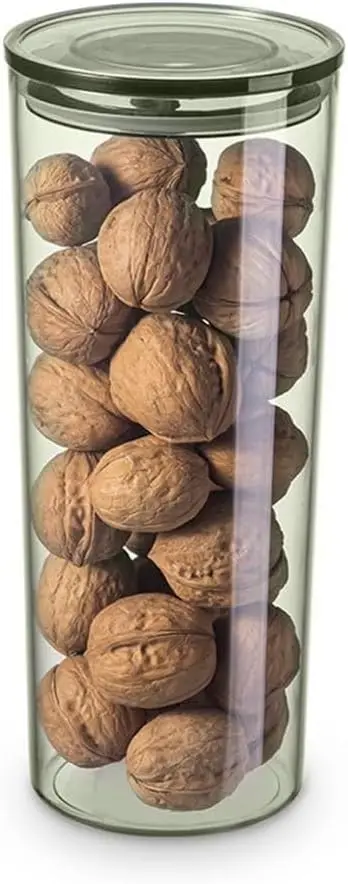 

Крупа, для кладовой, сохраняющая еду, прозрачный круглый/штабелируемый герметичный пластиковый чайник (L-круглый, зеленый), AM0X480K17MUS