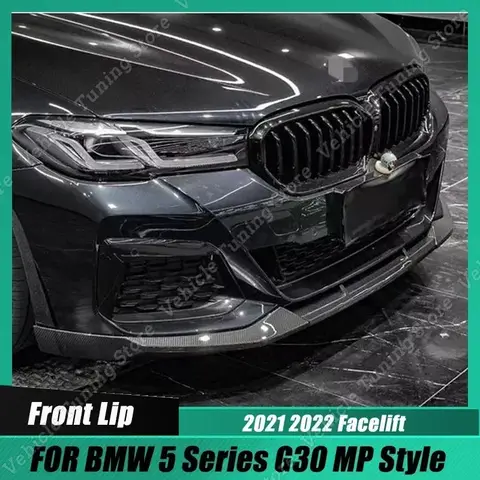 BMW 5 시리즈 G30 MP 스타일 프론트 범퍼 립 스플리터 스포일러 530 540 545 550 디퓨저 탈착식 바디 키트 커버 2020-2022