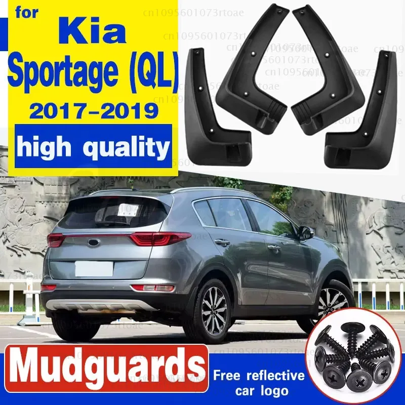 Set Molded Car Mud Flaps For Kia Sportage QL 2016-2021 Mudflaps Splash Guards Mud Flap Mudguards Fender Front Rear Styli