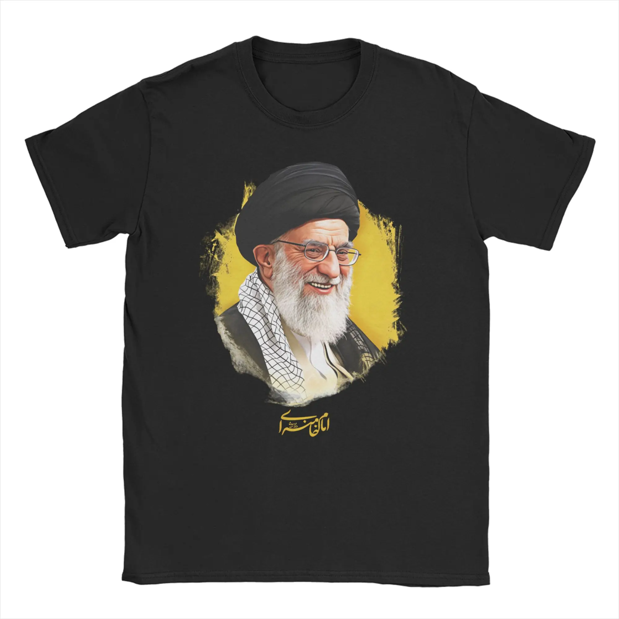 

S-Seyyed Ali K-Khamenei T-Shirt for Men Novelty Pure Cotton Tee Shirt O Neck Short Sleeve T Shirts Party Clothes