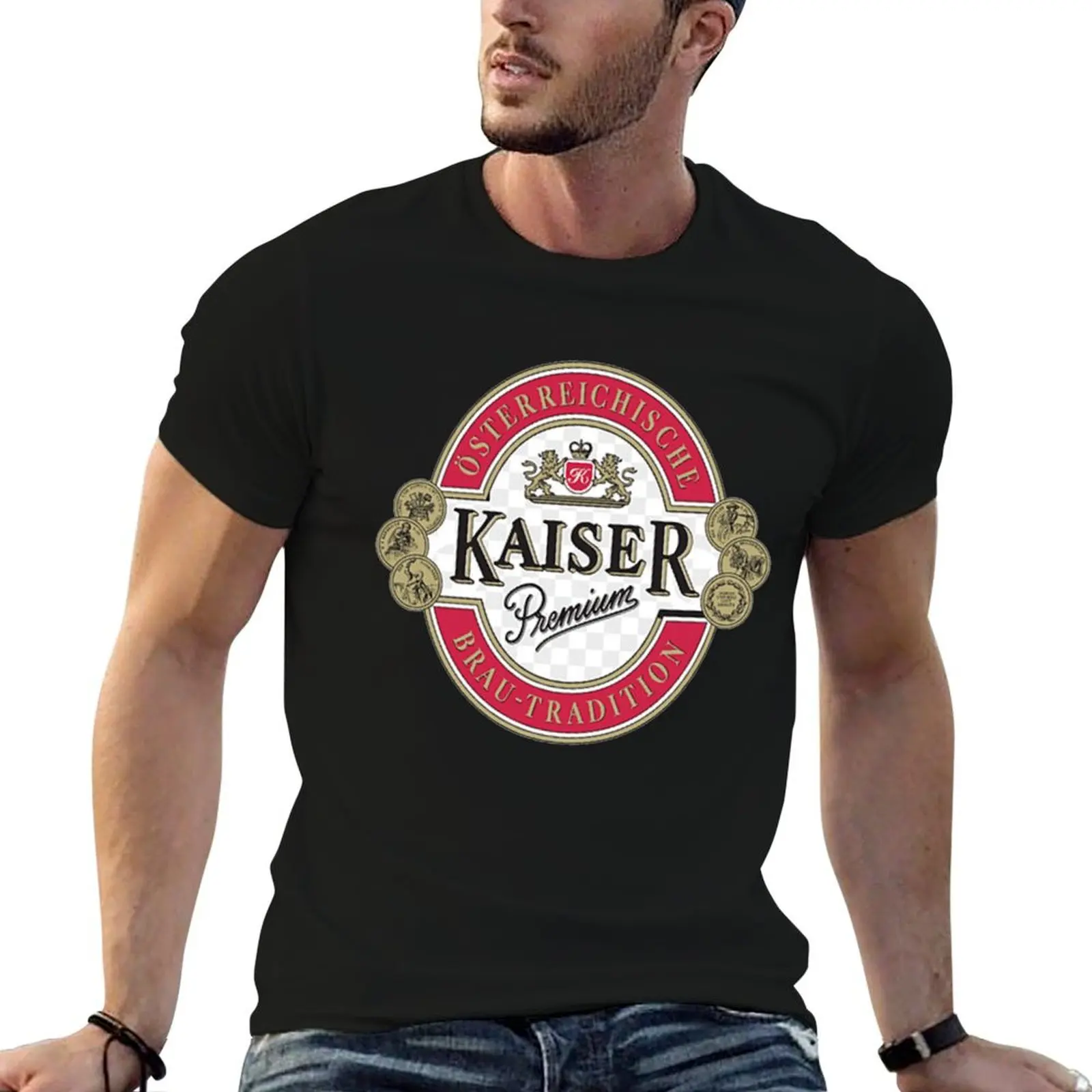 Camiseta Vintage--brauerei-wieselburg-henninger-kaiser-premium-bier- para hombre