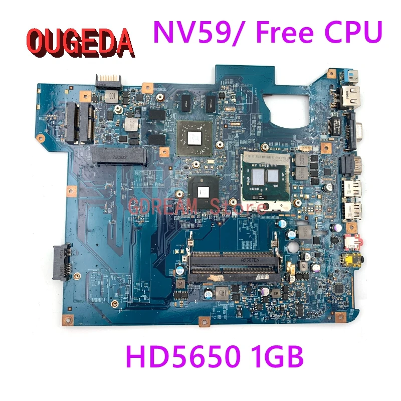 OUGEDA 48.4GH01.01M MBBH601001 Main board For Gateway NV59 Laptop Motherboard HM55 DDR3 HD5650 1GB Free CPU full test