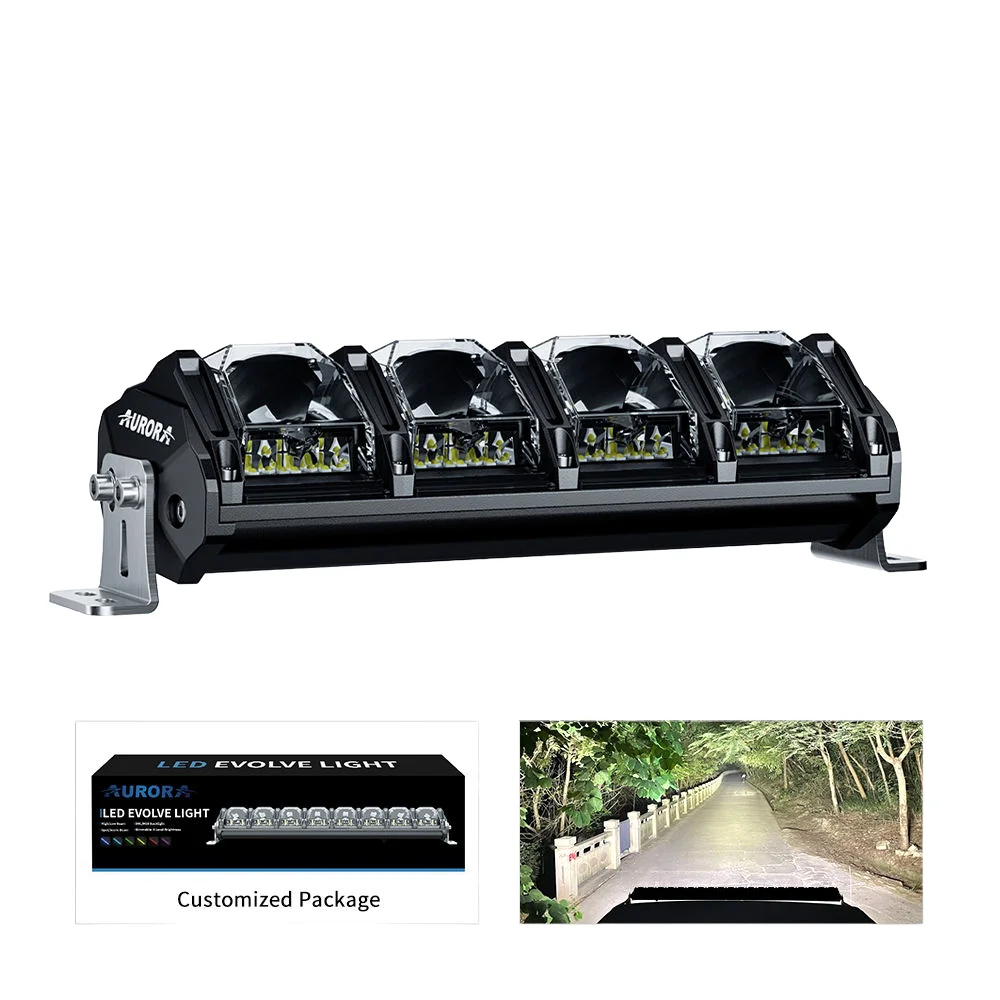 Barre lumineuse RGB multifonctionnelle AURORA Patent Evolve, luminosité variable, barre lumineuse de travail, barres lumineuses LED tout-terrain pour voiture