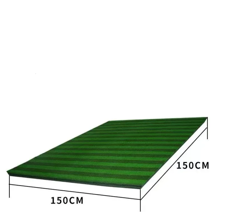 Indoor/Outdoor Golf Hitting Mats Stripe Guide Alignment Swing Trainer Artificial Turf Practice Mat Home Backyard Drives Training