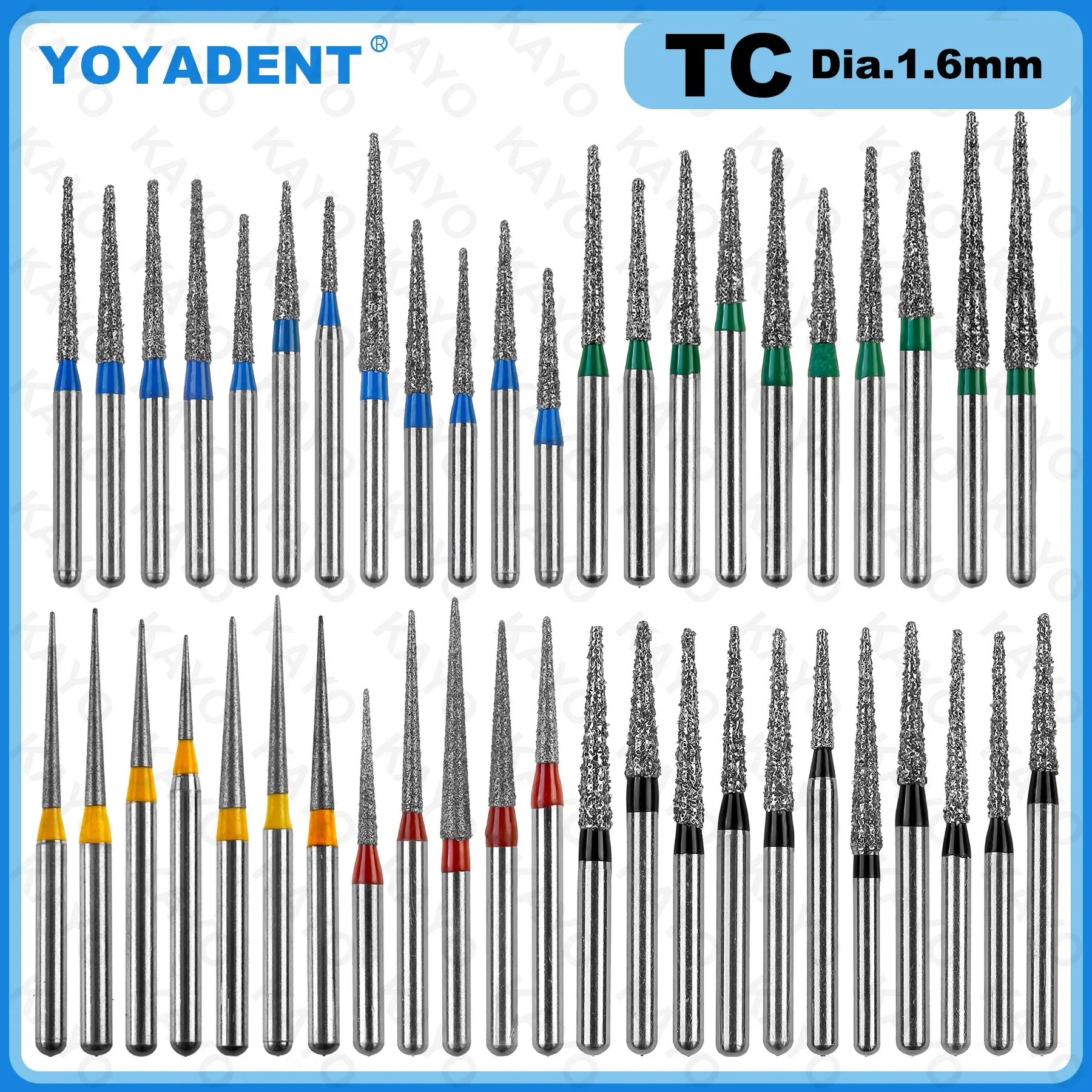 Time charter típusa Fogászati burs Fogászat Eper Fogászati Briliáns burs  számára Magas sebesség turbines dia.1.6mm 10pcs/pack