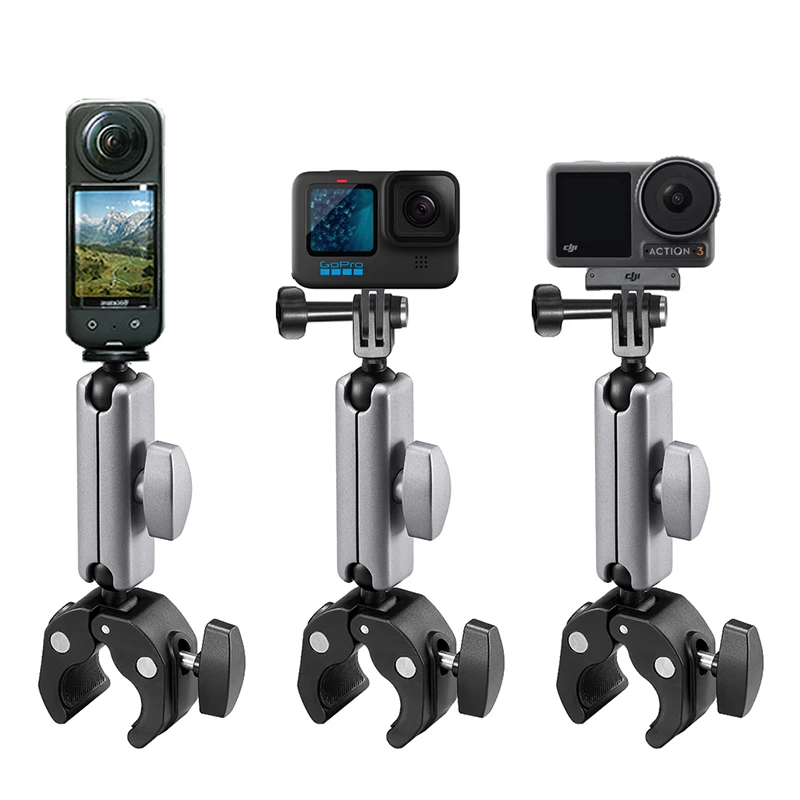 Handlebar Mount For Insta360 X4 X3/ONEX2 Aluminium Mountain Pole Mount Bicycle 360 Degree Rotation insta 360 one x 3 Accessories