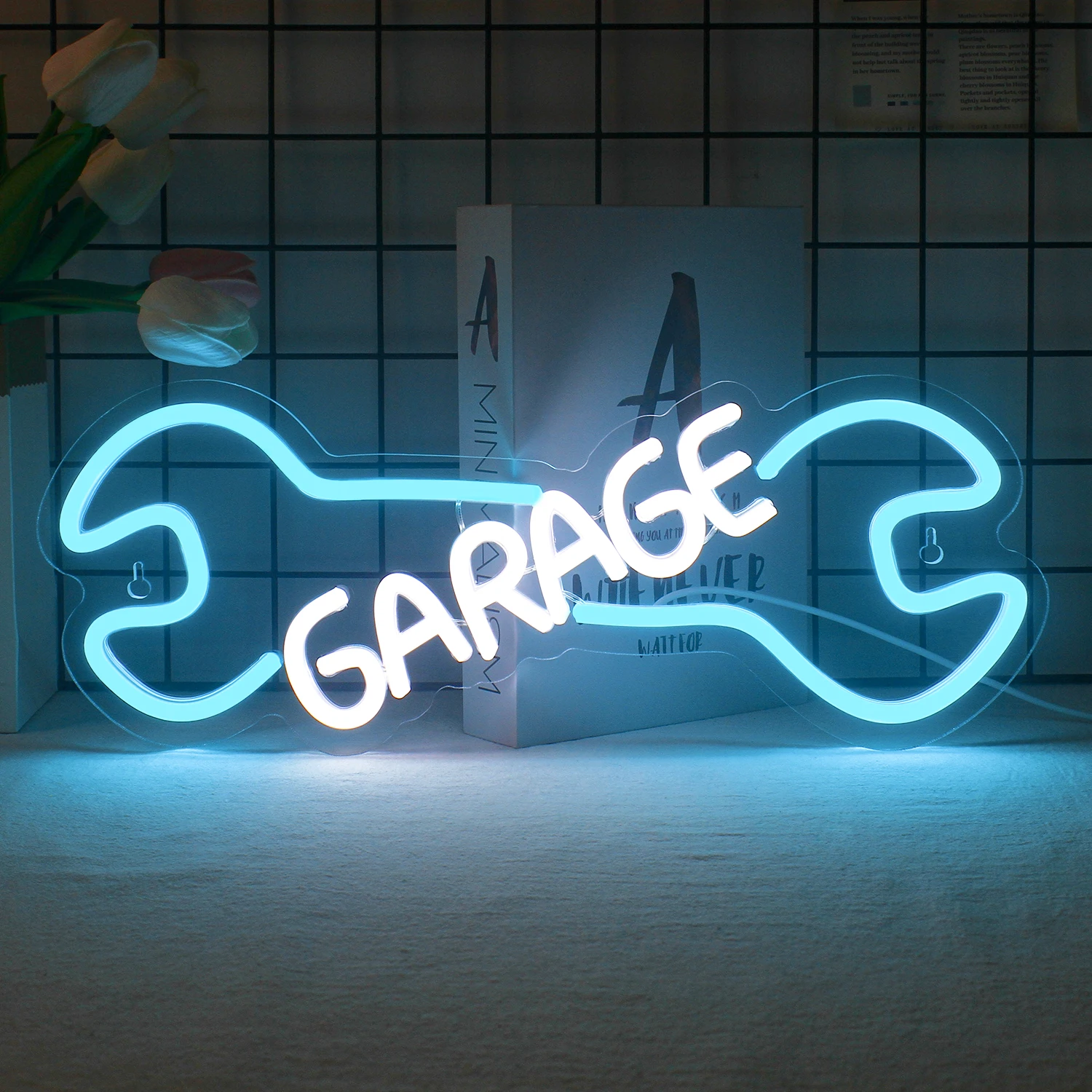 Wanxing Neon Sign Light Neon Light Garage LED Neon Light Dimmable  Powered by USB Neon Light Wall Art Gifts for Men  Man