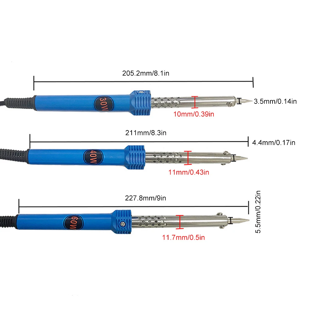 Electric Soldering Iron Household Soldering Pen Soldering Gun Repair Soldering Tool Soldering Iron Head 110V 220V 30W 40W 60W