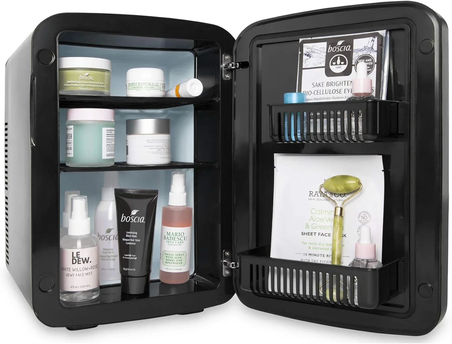 Portable and Stylish 15L Mini Fridge with Blackboard - Ideal Small Refrigerator for Travel, Car, and Office Use - V15LE2BK