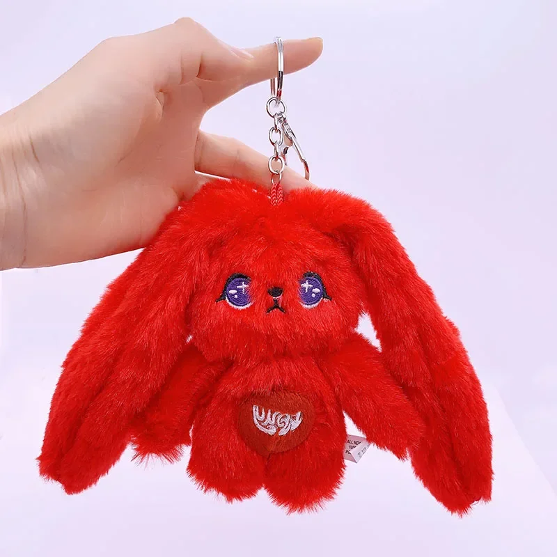 15cm KPOP GIDLE YUQI Keychain Doll Cartoon SOLO Red Rabbit Plush Pendant Soft Stuffed Backpack Pendant Bag Accessories Fans Gift