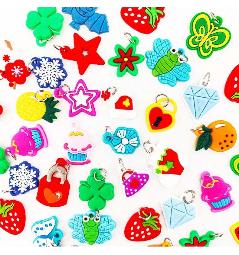 Hangers DIY Kleurrijke Loom Elastiekje Armband Sieraden Maken Kralen Speelgoed Kleurrijke Dierenbloem Kralen Willekeurige Stijl Elastiekjes