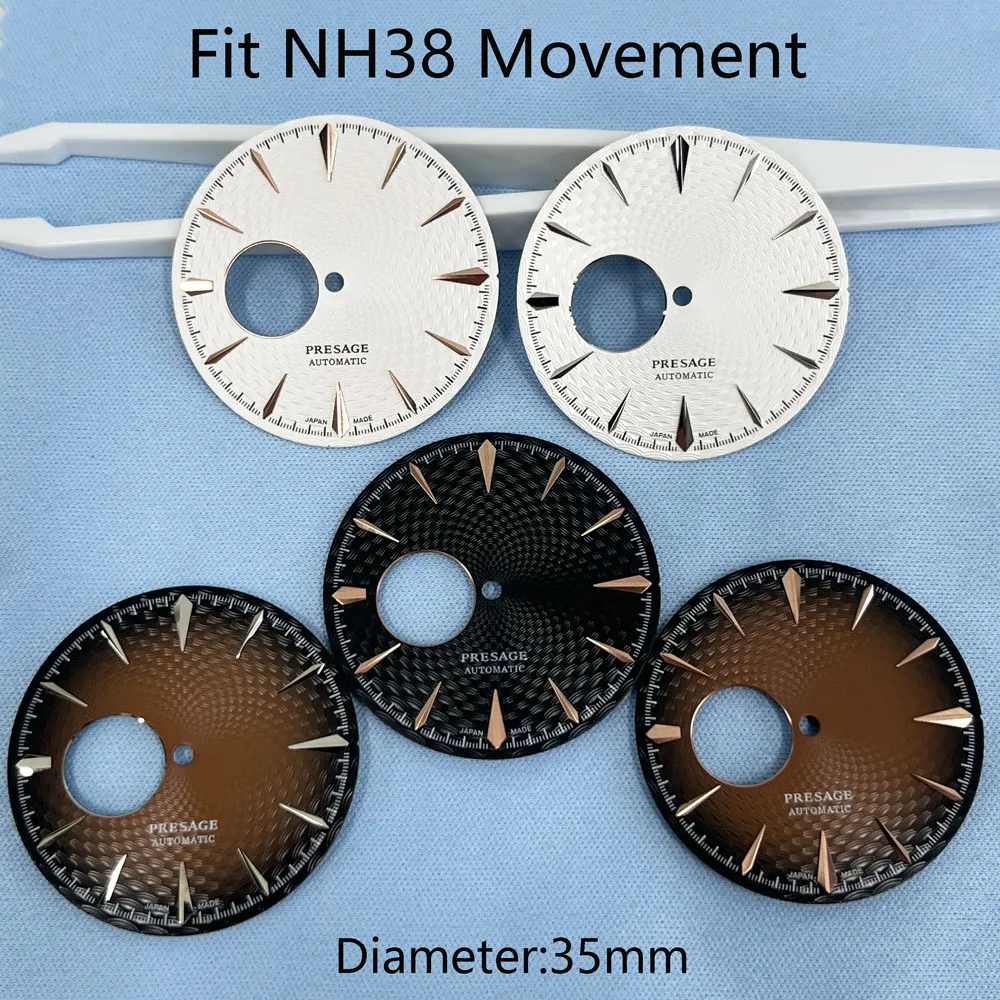 Циферблат NH38, 35 мм, циферблат PRESAGE, стрелки NH38, для замены корпуса часов, мод, подходит для NH38, аксессуары для часов с автоматическим механизмом SSA407J1