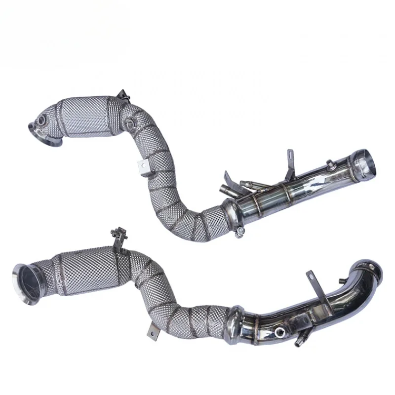 High quality 304SS Flow Performance Downpipe for Mercedes Benz E63S AMG Bypass Exhaust Pipe Automobile Accessories