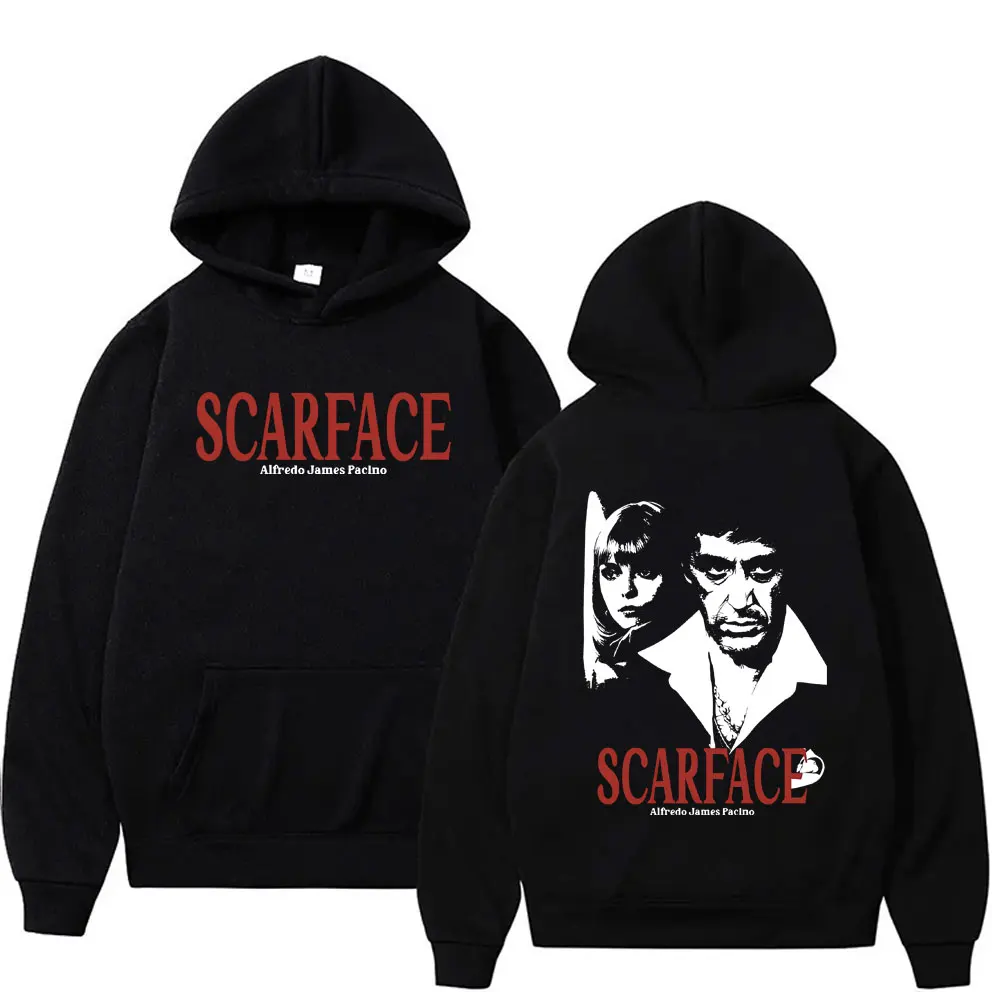 

Movie Scarface Al Pacino Graphic Hoodie Vintage Tony Montana Pullover Hoodies Men Women Fashion Hip Hop Rock Oversized Tracksuit