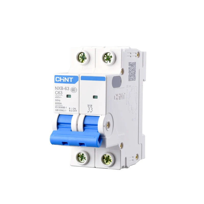 

2P DC 400V Solar Mini Circuit Breaker NXB-63 3A 6A 10A 16A 20A 25A 32A 40A 50A 63A DC MCB for PV System