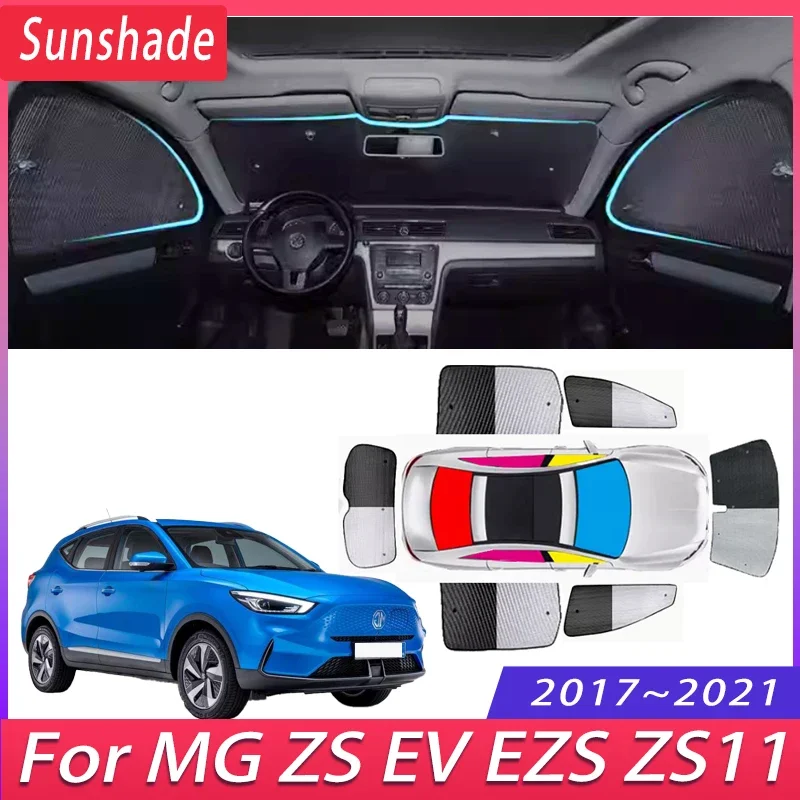 

Car Sunshade For MG ZS EV EZS ZS11 2017~2021 2018 2019 Auto Heat Insulation Sun Protection Sunshade Windshield Visor Accessories