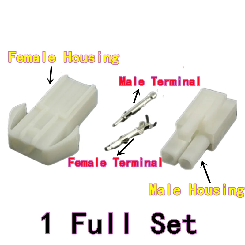 50pcs EL Mini Tamiya Connector 4.5mm Pitch EL-2P Male/Female Plug with Lock, Terminal Block