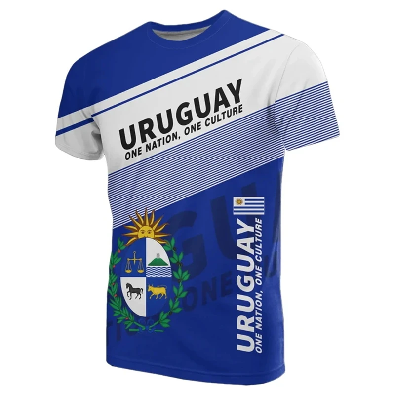 

Uruguay Flag Pattern Men Women T-shirt Soccer Jerseys Daily Casual Sports Oversized Gym Tops 3D Print T Shirt For Man Clothes