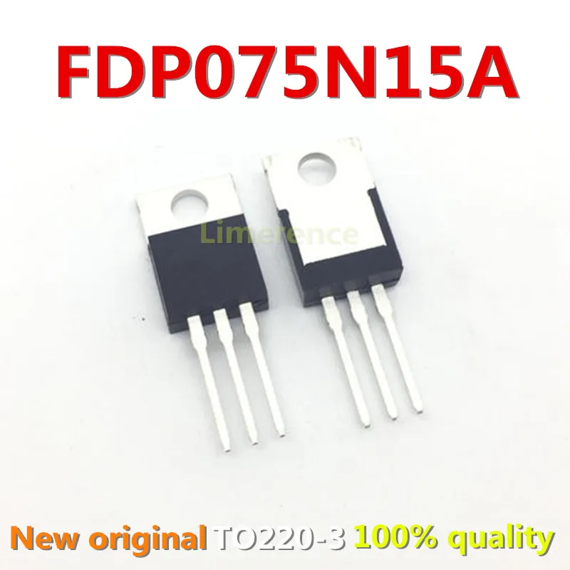 100% nuevo 50 unids/lote original MOSFET FDP075N15A 150V130A FDP075N15 TO-220 Transistor