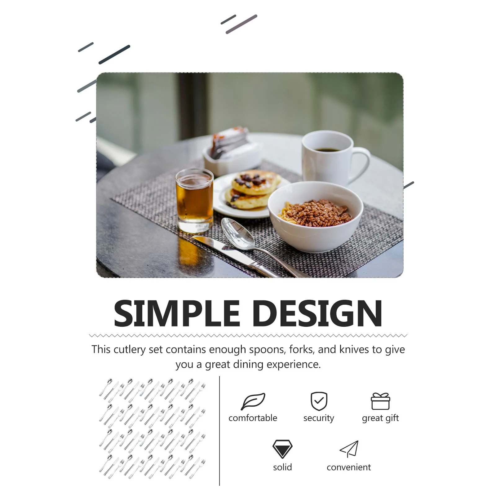 10 Sets Disposable Tableware Dinner Serving Cutlery Silver Plastic Silverware One-time Party Spoons Flatware