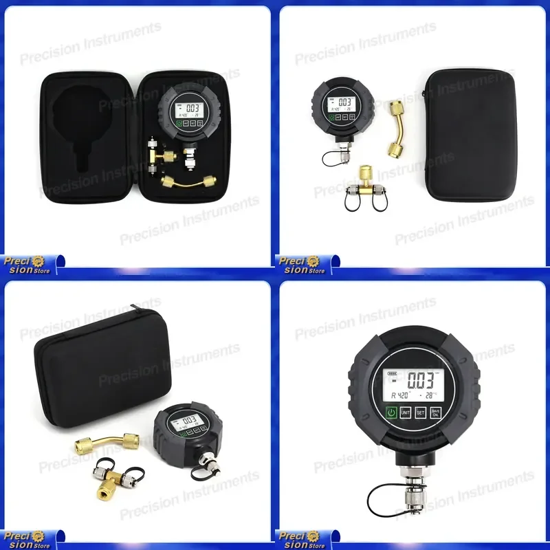 For High Precision Digital Vacuum Gauge Portable Battery Powered LCD Backlit Air Pressure Tester Auto Car Engine Diagnostic