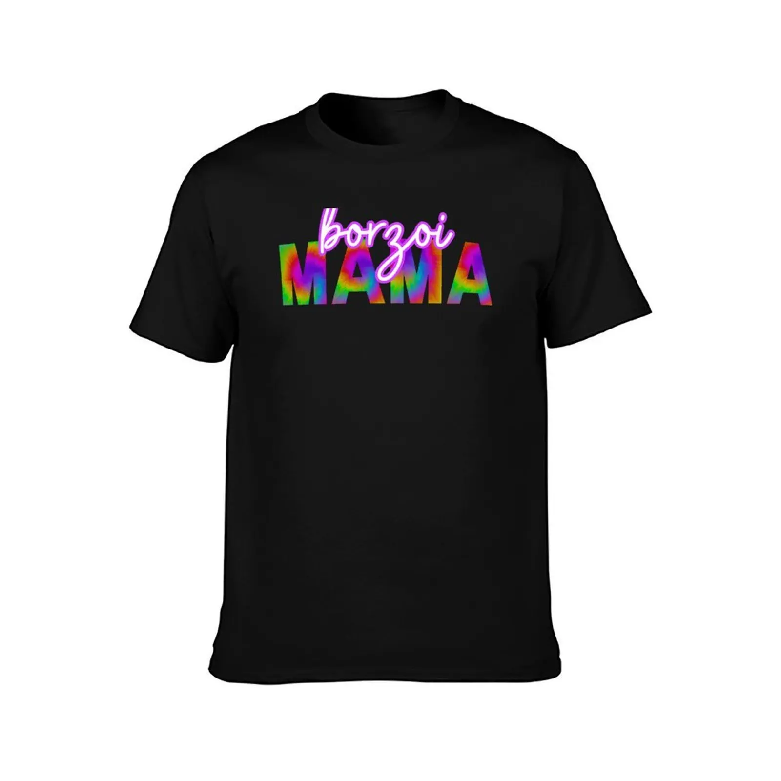 Borzoi Mom Dog Mom Gift Borzoi Mom Gift Sighthound Tie Dye T-Shirt, Summer Casual Cotton Tee, Oversized Streetwear Tops