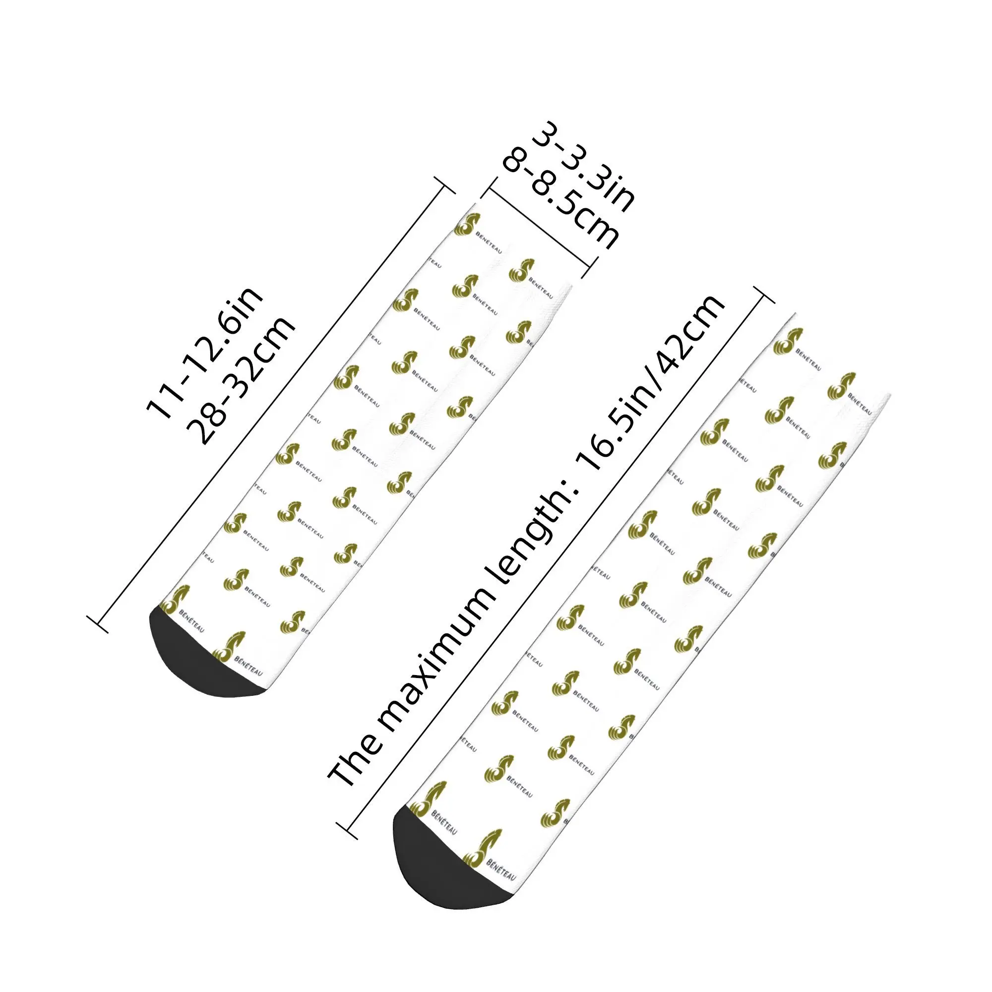 Todas as estações beneteau barcos meias harajuku super macio esporte meio tubo meias macias moda para presentes das mulheres dos homens