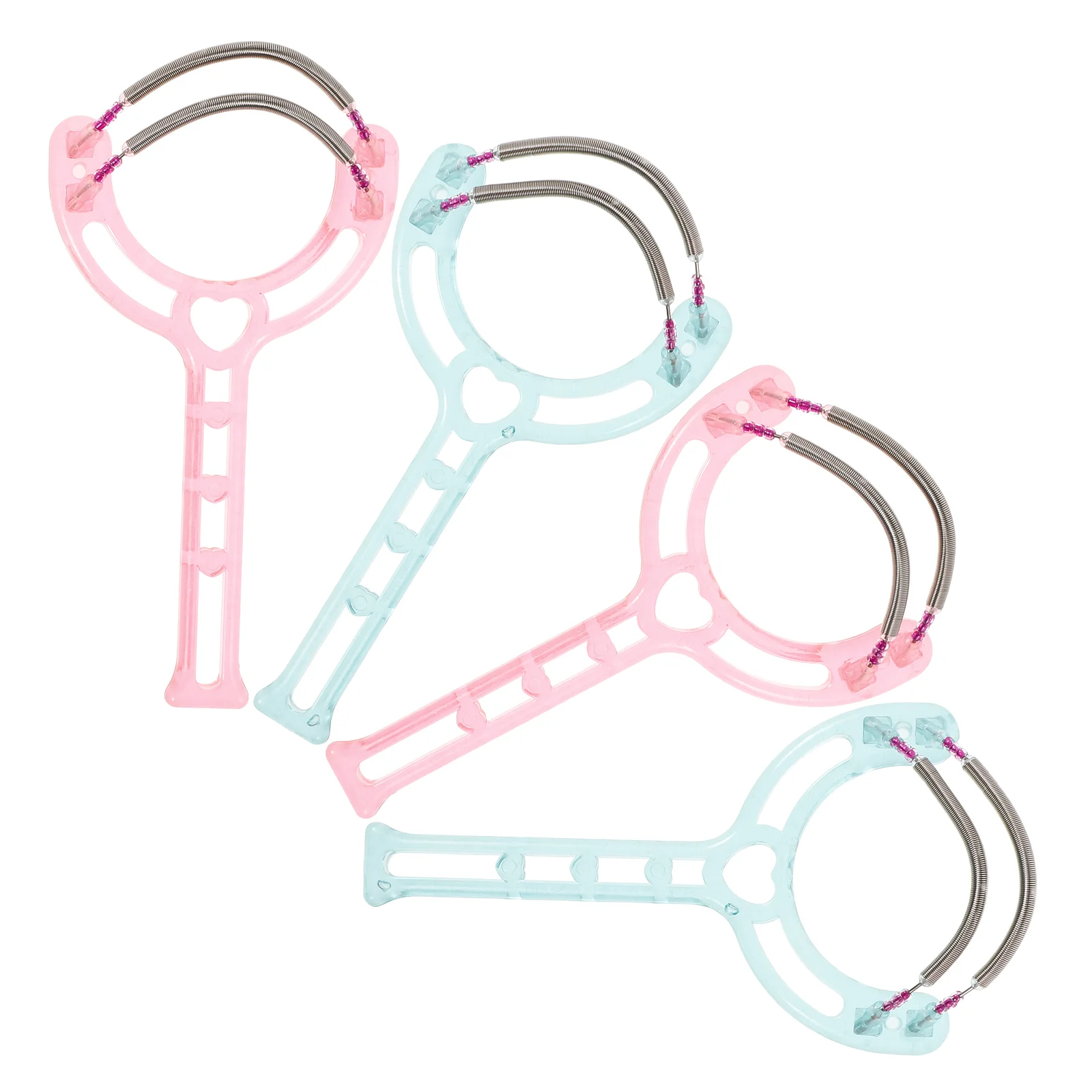 4 Pcs Spring Facial Hair Remover Removal Device Roller Epilator Tool Painless The Face Beauty Handheld Threading
