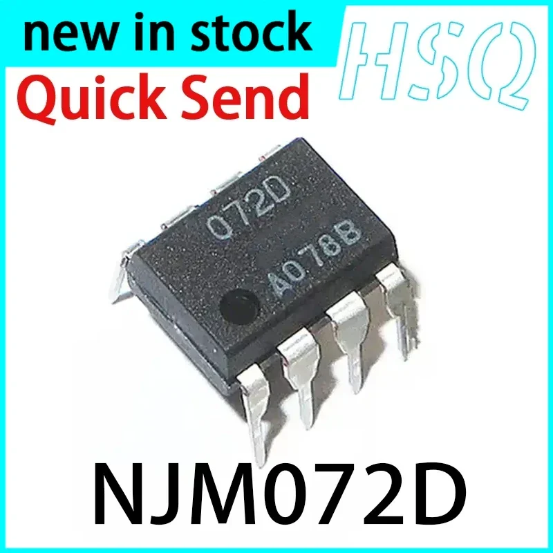 1PCS New 072D NJM072D Dual J-FET Input Operational Amplifier Direct Insert DIP-8