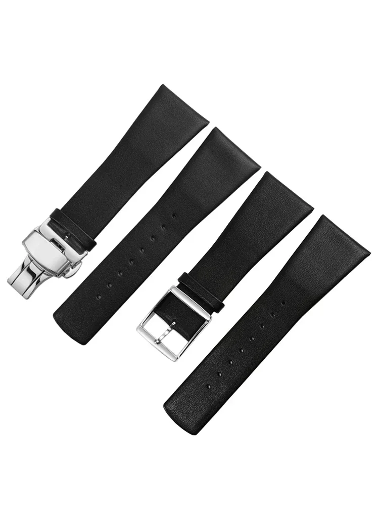 Substitute CK Strap K0Q21107/K0Q21120 Genuine Leather Cowhide Strap KOQ211 Plain Watch with 28MM