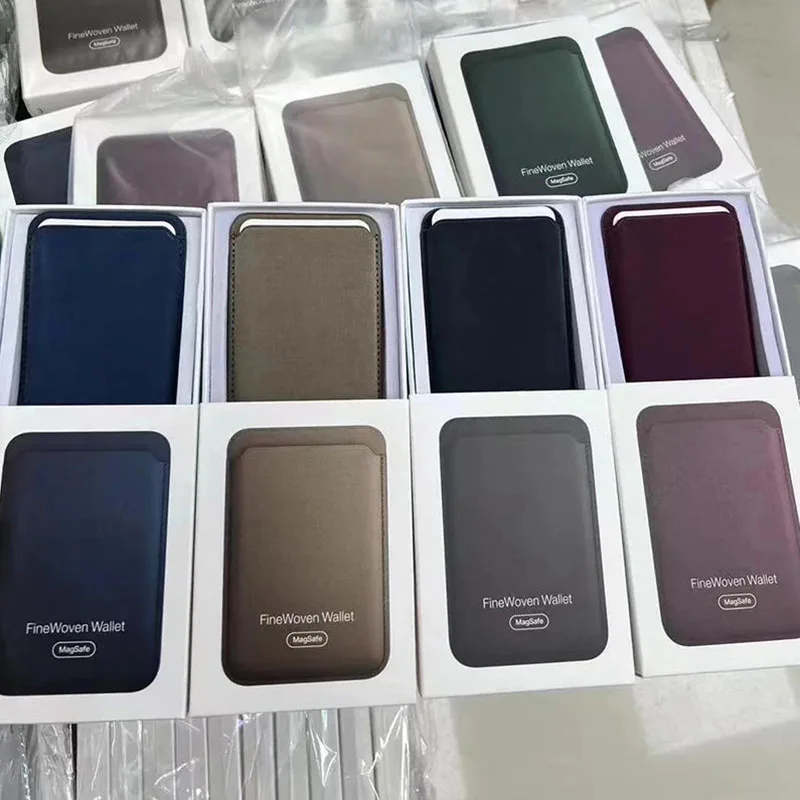 

Официальный чехол-кошелек с коробкой для карточек для Apple iPhone 12, 13, 14, 15, 16, 17 Pro Max Plus, мини-сильные магнитные чехлы Magsafe