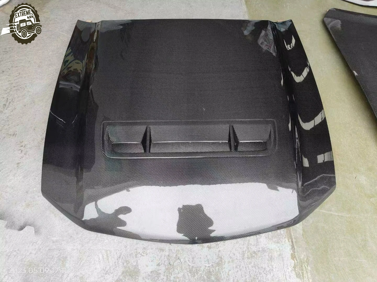 Real Carbon Fiber with Vent GTS Style Hood for Ford Mustang 2018-2021 Front Engine Bonnet Replacement Upgrade