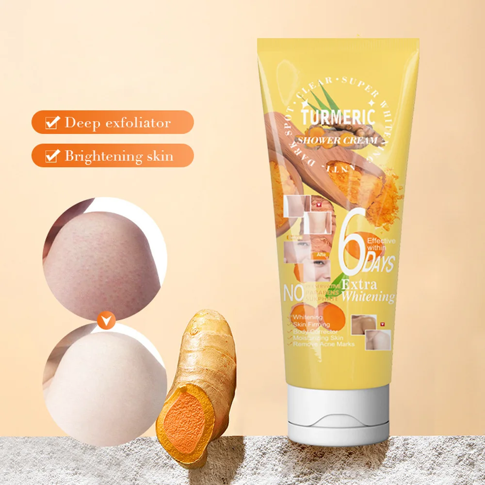 180G Turmeric Sea Salt Scrub Deep Exfoliating Chicken Skin Moisturizing Softening Skin Exfoliating Scrub Salt