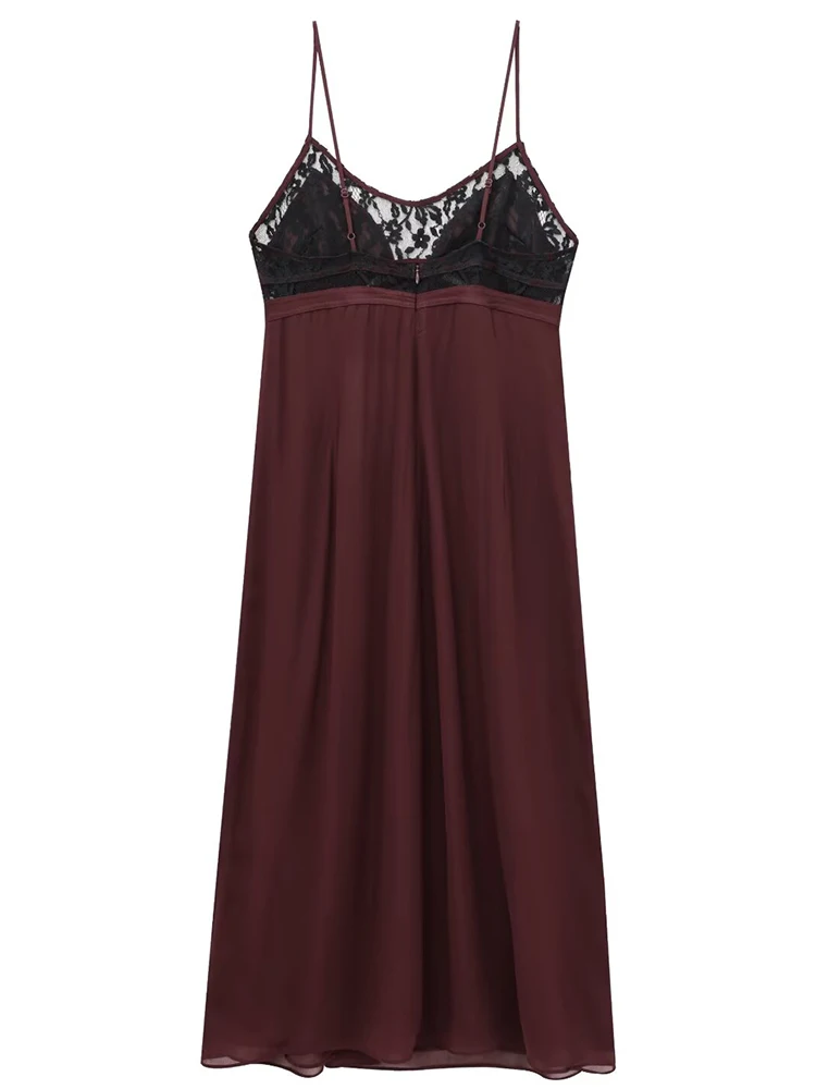 المرأة مثير فستان الرسن 2025 أزياء من الدانتل لصق أكمام عارية الذراعين الرسن فساتين النساء الصيف أنيقة فساتين الحفلات المسائية #5