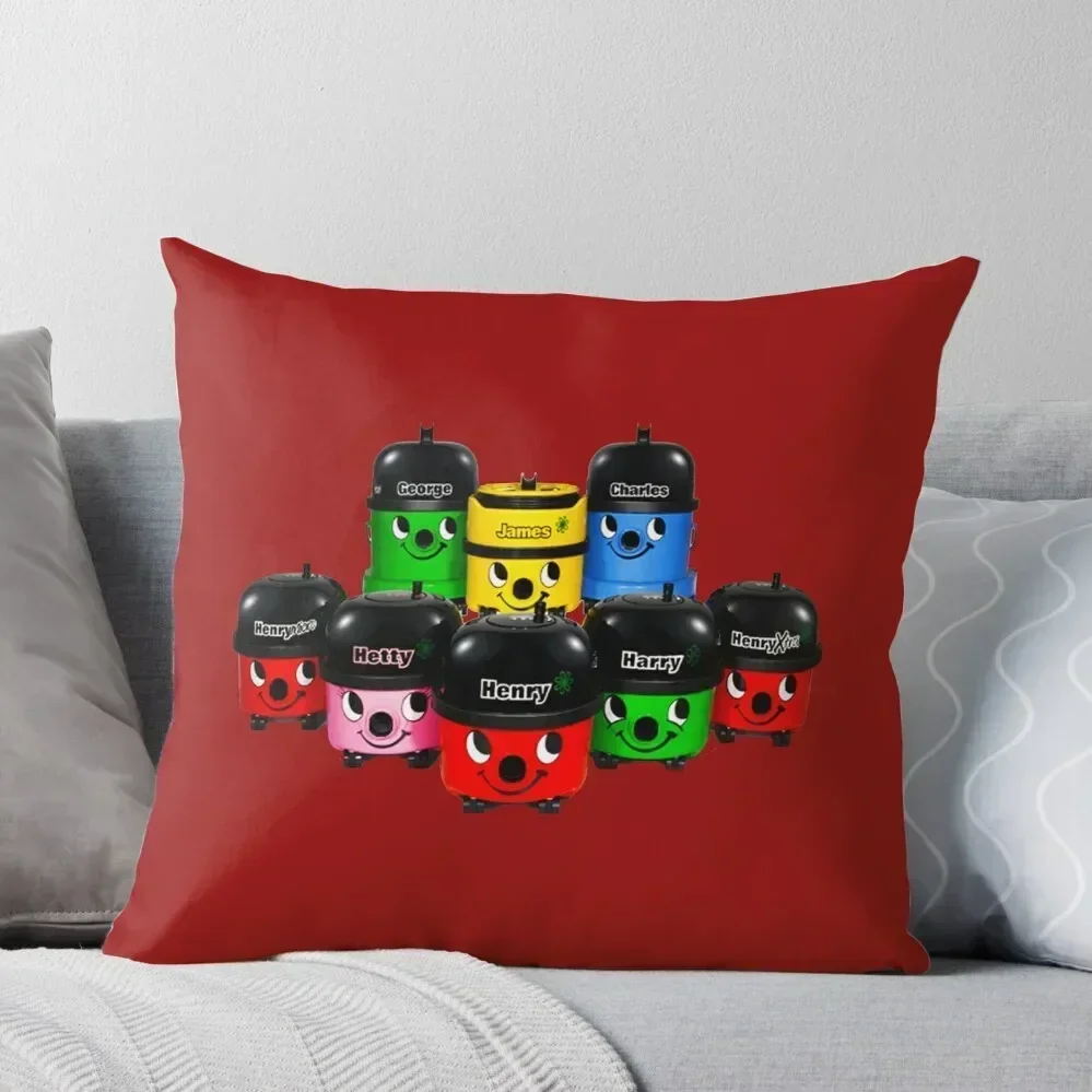 

Henry Hoover and Friends Throw Pillow Pillow Decor Cushion Child Luxury Pillow Case