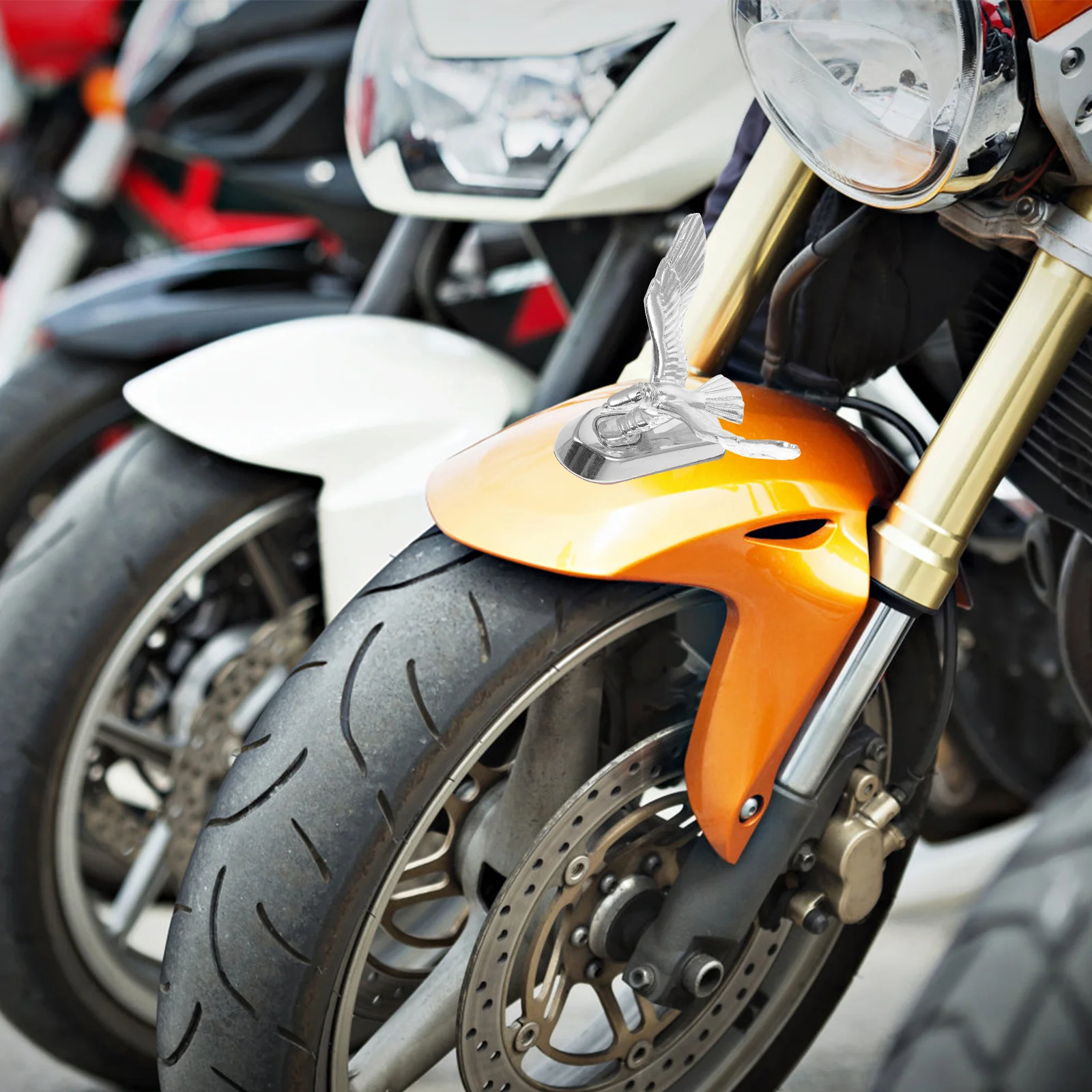 

1pc Motorcycle Front Decor 3D Eagle Metal Badge Zinc Alloy Universal Fit For Most Bikes Car Hood Emblem Decoration