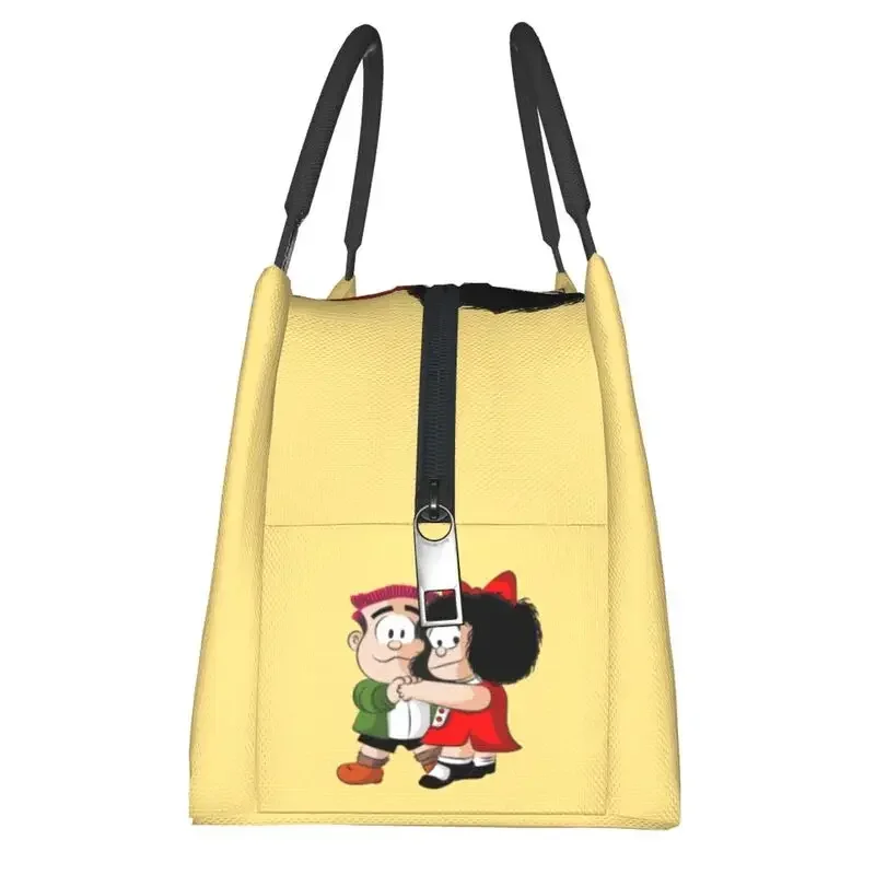 Mafalda And Manolito Dancing Lunch Boxes for Women Quino Cartoon Thermal Cooler Food Insulated Lunch Bag Office Pinic Container