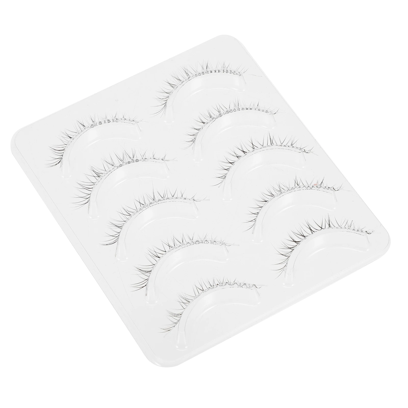 

5 Pairs Natural Curl False Eyelashes Cross Curling Artificial Dense Women Chemical Fiber Colored Stage Party Wedding Photography