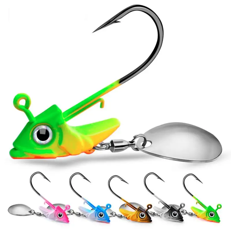 Luya Fake Bait 7g10g15g Fish Head Lead Hook Lead Hook Soft Fish Anti-hanging Bottom Fishing Gear Fishing Lures Mini Fake Bait