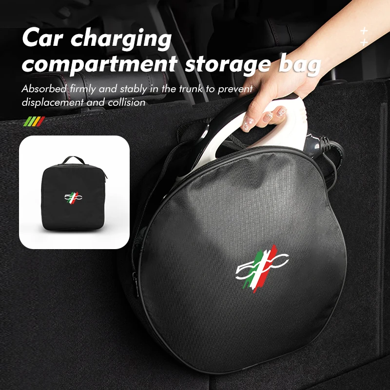 Caja de almacenamiento para cable de carga de coche, organizador de herramientas para pistola de carga, para Fiat Abarth Abarth 124 Abarth 595 500X 500L