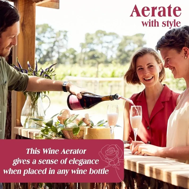 مهوية النبيذ المدفق صنبور قسط إناء النبيذ المهنية مدفق النبيذ النبيذ اكسسوارات الهدايا لمحبي النبيذ #6