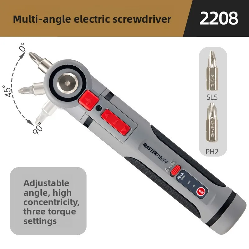Multi Angle Cordless Lithium Screwdriver Rechargeable E-driver Variable Torque Narrow Space Repair Hand