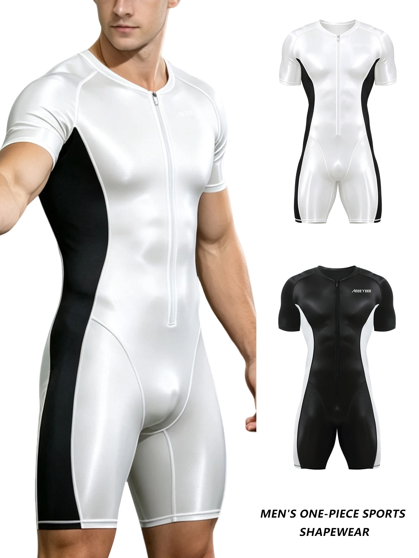 Cycling jersey set bike clothes Bodysuit Hot Jumpsuit Ultra-Thin Transparent Tight Boxer Shorts Men Vest Chest Shapewear