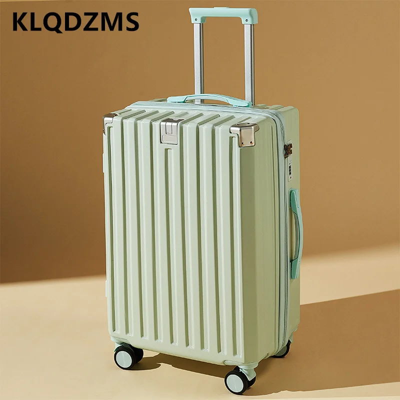 KLQDZMS 20"22"24"26" Inch New Men and Women Multi-functional Trolley Suitcase Boarding Code Box Sturdy and Durable Luggage