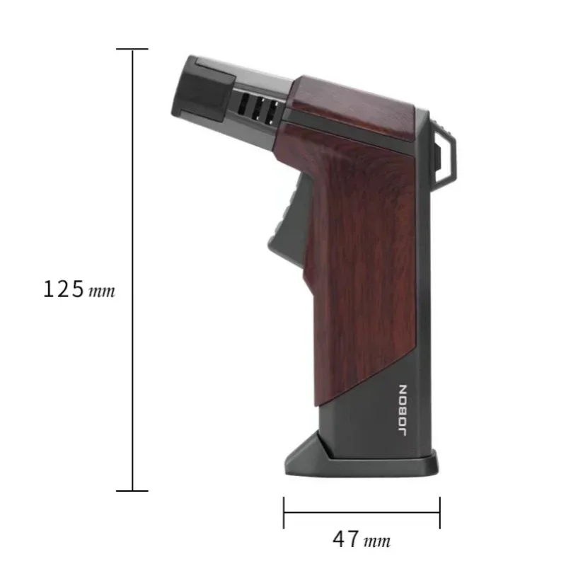New JOBON Strong Blue Flame Spray Gun Inflatable Lighter Fire Lock Anti Slip Base Gas Lighter Outdoor BBQ Kitchen Cigar Lighters