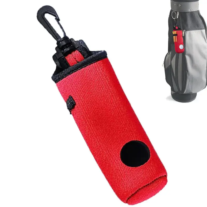 Golf Ball and Tee Holder Golf Ball Carrier Golf Tee Holder Bag Reusable Golf Ball Storage Bag with Belt Clip Golf Ball Sleeve